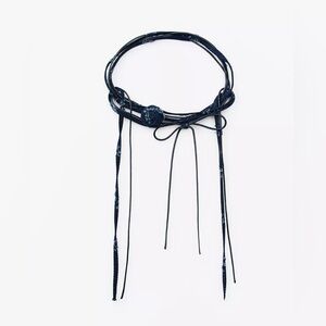 🔥🔥Zara pack of 2 flower denim choker necklace